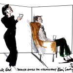 EDWARD ALBEES HVEM ER BANGE FOR VIRGINIA WOOLF? Tegning: Claus Seidel